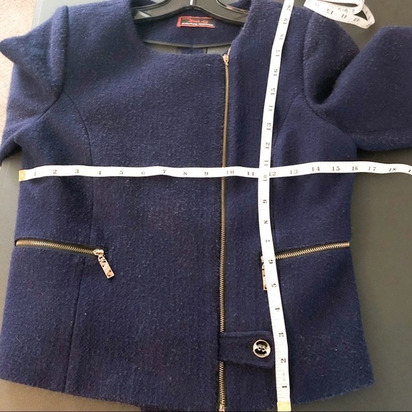 Minh Li Blue Zip Up Coat - Picture 6 of 6